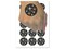 Retro Vintage Four Pointed Stars Temporary Tattoo Water Resistant Fake Body Art Set Collection (1 Sheet)